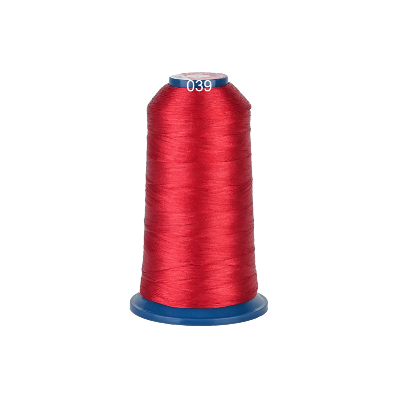 PooLin Polyester Embroidery Thread, 4000m 108D/2 40WT, Color 39 Red