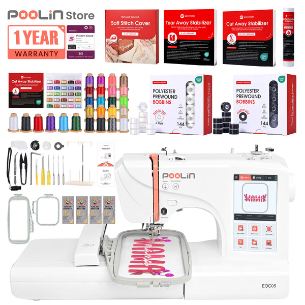 PooLin EOC05 The Perfect Computerized Embroidery Machine for Beginners