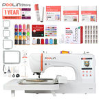 PooLin EOC07 7.9"x15" Embroidery Area Computerized Home Pro Embroidery Machine