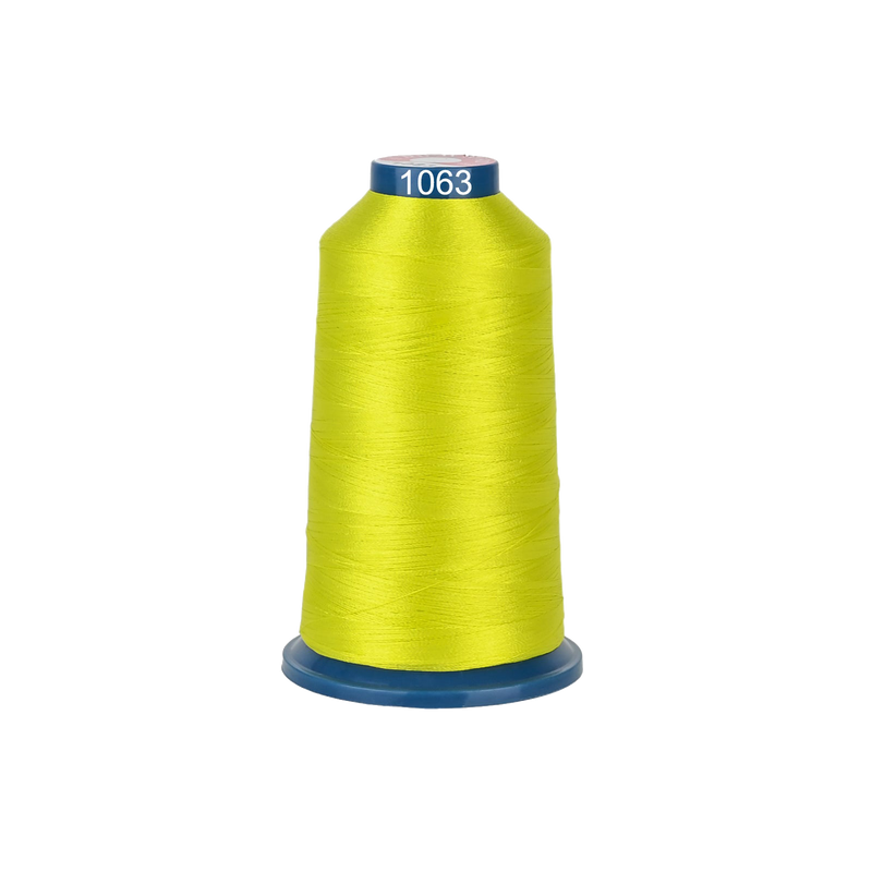 PooLin Polyester Embroidery Thread, 4000m 108D/2 40WT, Color 1063 Yellow