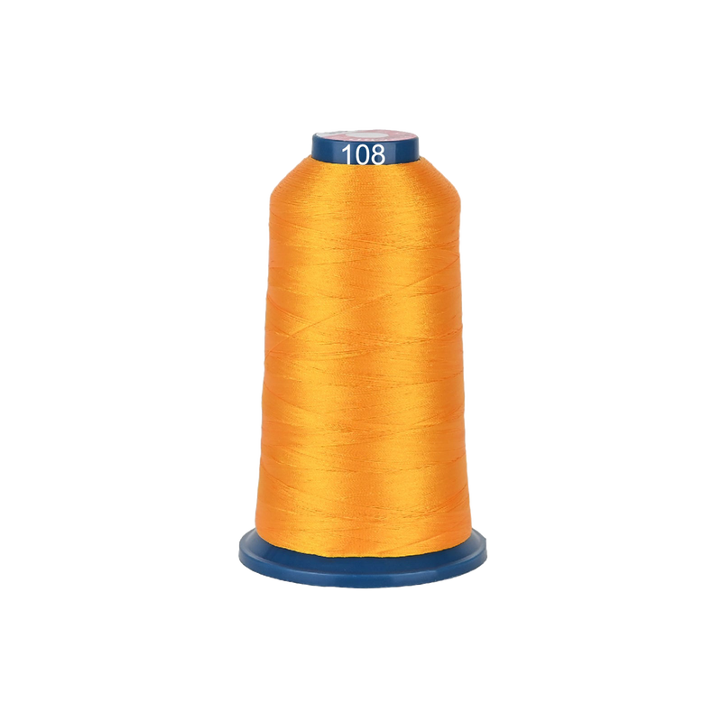 PooLin Polyester Embroidery Thread, 4000m 108D/2 40WT, Color 108 Yellow