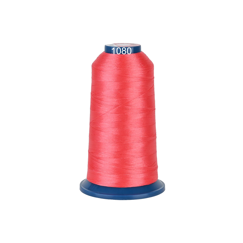 PooLin Polyester Embroidery Thread, 4000m 108D/2 40WT, Color 1080 Red