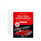 PooLin Printable Water Soluble Stabilizer Paper 8.5" x 11" Sticky & Wash-Away Embroidery Backing 10 Sheets for Machine & Hand Embroidery