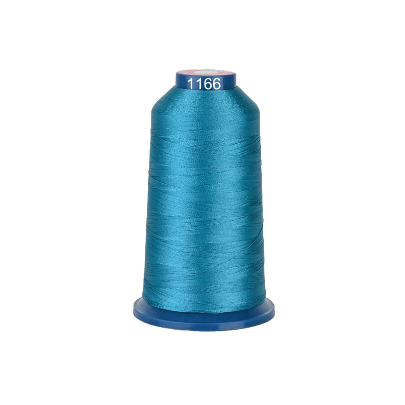 PooLin Polyester Embroidery Thread, 4000m 108D/2 40WT, Color 1166 Blue