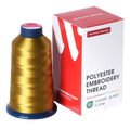 PooLin Polyester Embroidery Thread, 4000m 108D/2 40WT, Color 124 Yellow