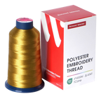 PooLin Polyester Embroidery Thread, 4000m 108D/2 40WT, Color 124 Yellow