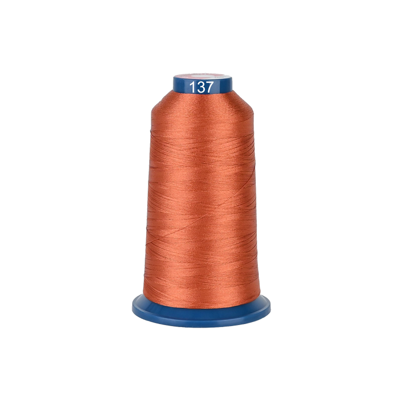 PooLin Polyester Embroidery Thread, 4000m 108D/2 40WT, Color 137 Brown