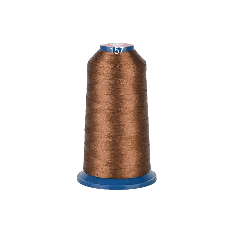 PooLin Polyester Embroidery Thread, 4000m 108D/2 40WT, Color 157 Brown