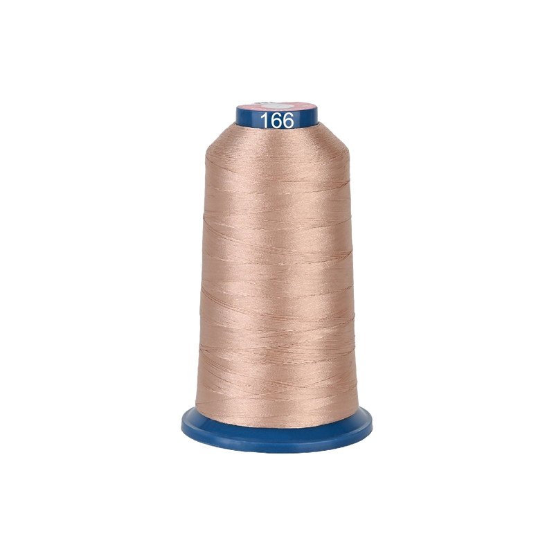 PooLin Polyester Embroidery Thread, 4000m 108D/2 40WT, Color 166 Brown