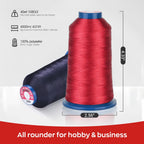 4000m 108D/2 40wt Polyester Thread-932-Yellow
