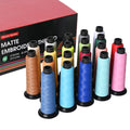 PooLin Matte Embroidery Thread Set, 20 Colors, 20 Rolls, 2500m 120D/2 40WT Polyester Thread