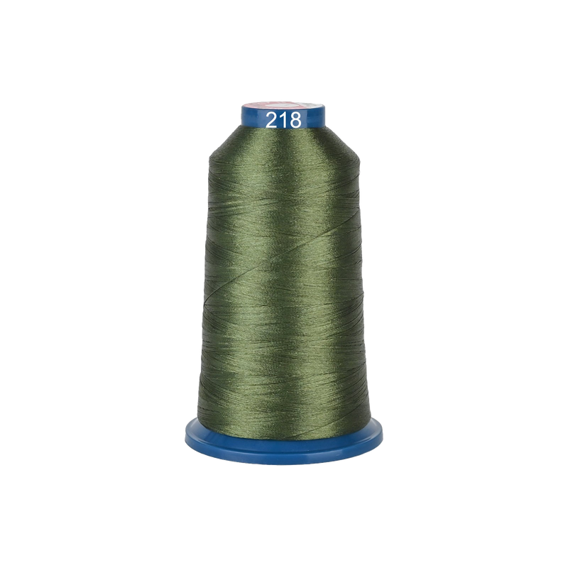 PooLin Polyester Embroidery Thread, 4000m 108D/2 40WT, Color 218 Green