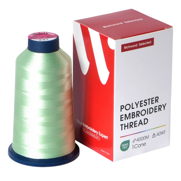 2026 Richword Selected 4000m 108D/2 40wt Polyester Thread-241-Green