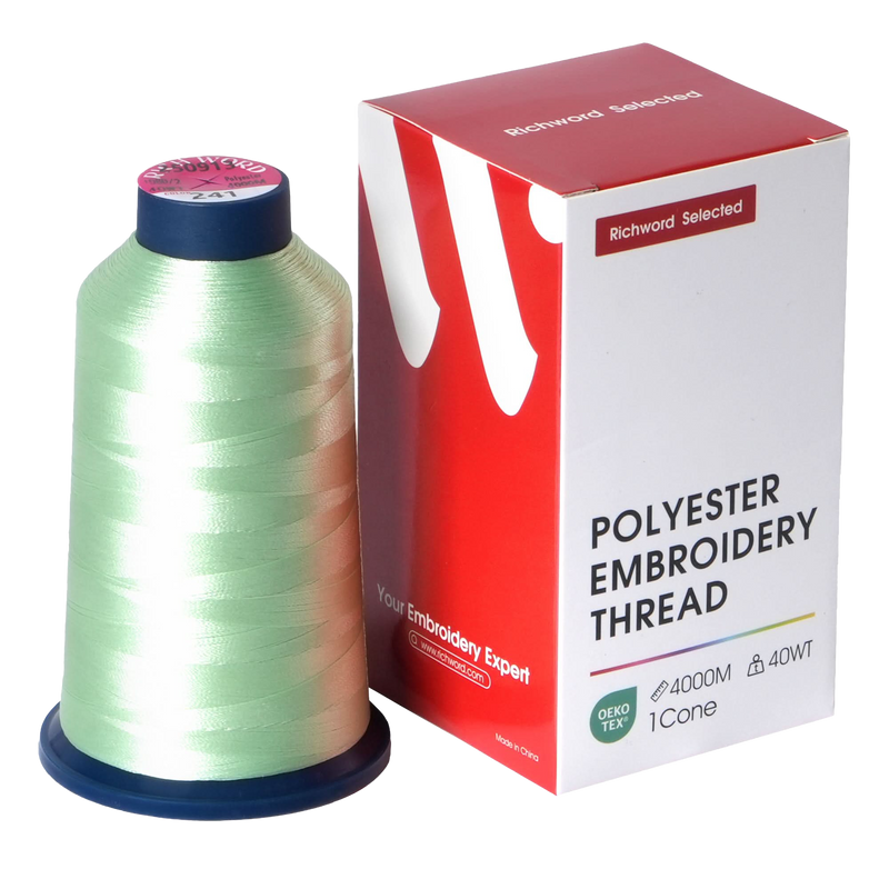 2026 Richword Selected 4000m 108D/2 40wt Polyester Thread-241-Green