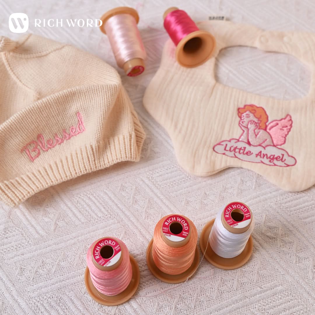 800m*20 colors  Richword 108D/2 40wt Polyester Embroidery Thread / Sewing Thread for household single needle embroidery machine