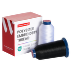 PooLin Polyester Embroidery Thread Set 2 Rolls White & Black 4000m 40WT 4374Y