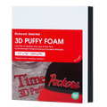 PooLin 3D Puff Embroidery Foam Sheets 3mm Thick 12 x 16 Inch Black & White 10pcs