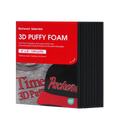 PooLin 3D Puff Embroidery Foam Sheets 3mm Thick 6 x 8 Inch Black 10pcs