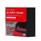 PooLin 3D Puff Embroidery Foam Sheets 3mm Thick 6 x 8 Inch Black 10pcs