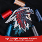 PooLin Polyester Embroidery Thread, 4000m 108D/2 40WT, Color 1080 Red