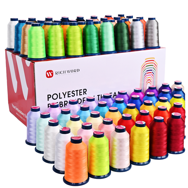 PooLin Polyester Embroidery Thread Set 100 Colors 4000m 108D/2 40WT