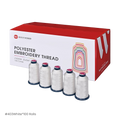 PooLin Polyester Embroidery Thread Set 100 Rolls White 403 4000m 108D/2 40WT