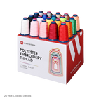 4000m*60rolls*20 hot colors Richword 108D/2 40wt Polyester Embroidery Thread