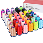 PooLin Polyester Embroidery Thread Set 40 Colors 4000m 108D/2 40WT
