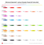 PooLin Polyester Embroidery Thread Set 40 Colors 4000m 108D/2 40WT