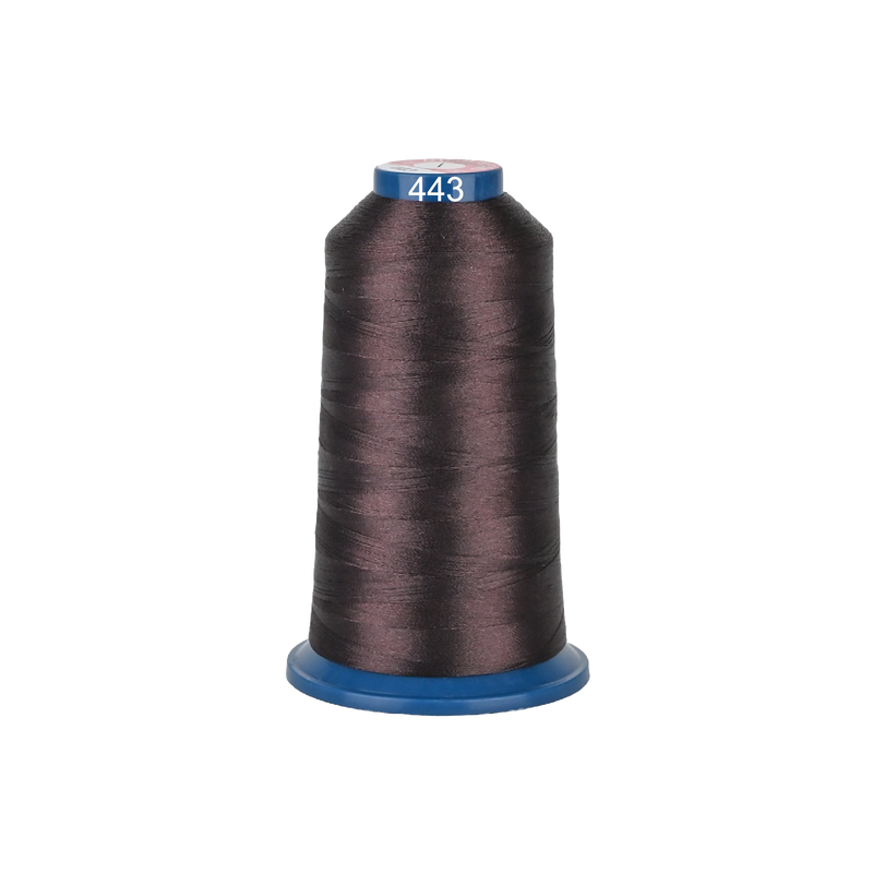 PooLin Polyester Embroidery Thread, 4000m 108D/2 40WT, Color 443 Brown