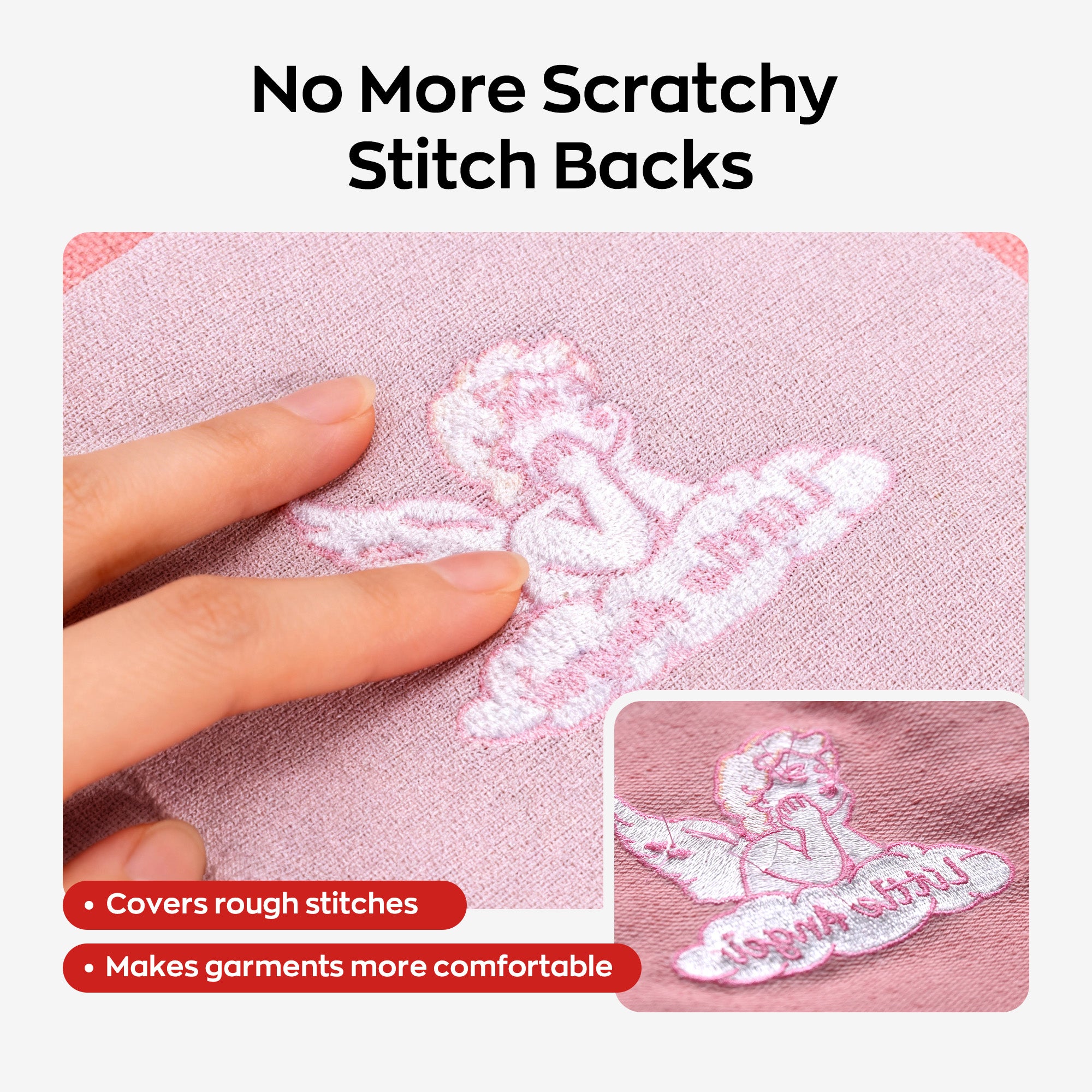 PooLin Soft Stitch Cover, 7" x 7", 50pcs Embroidery Backing sale