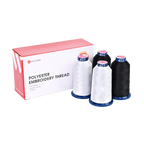 4000m* 4 pack Black and White 108D/2 40wt Richword Polyester Embroidery Thread / Sewing Thread