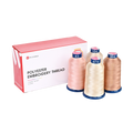PooLin Polyester Embroidery Thread Set 4-Pack Beige & Tan 4000m 108D/2 40WT