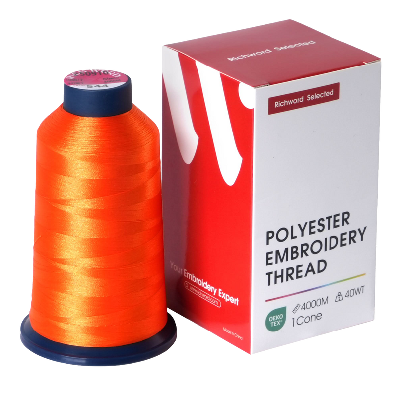 2026 Richword Selected 4000m 108D/2 40wt Polyester Thread-544-Yellow