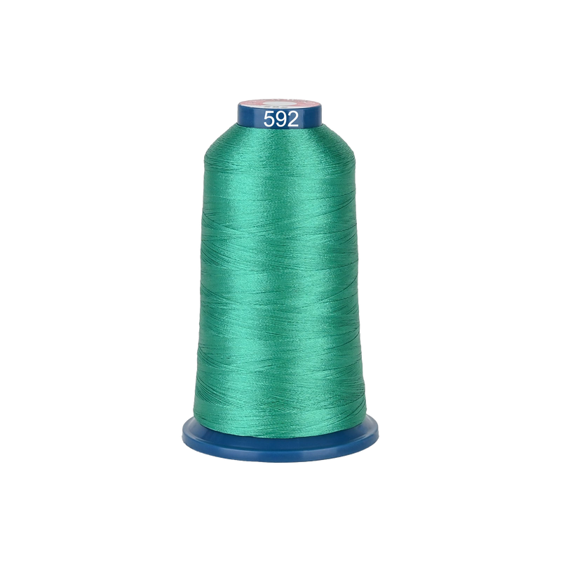 PooLin Polyester Embroidery Thread, 4000m 108D/2 40WT, Color 592 Green