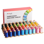 PooLin Embroidery Thread Set 60 Colors 800m 108D/2 40WT Polyester Thread