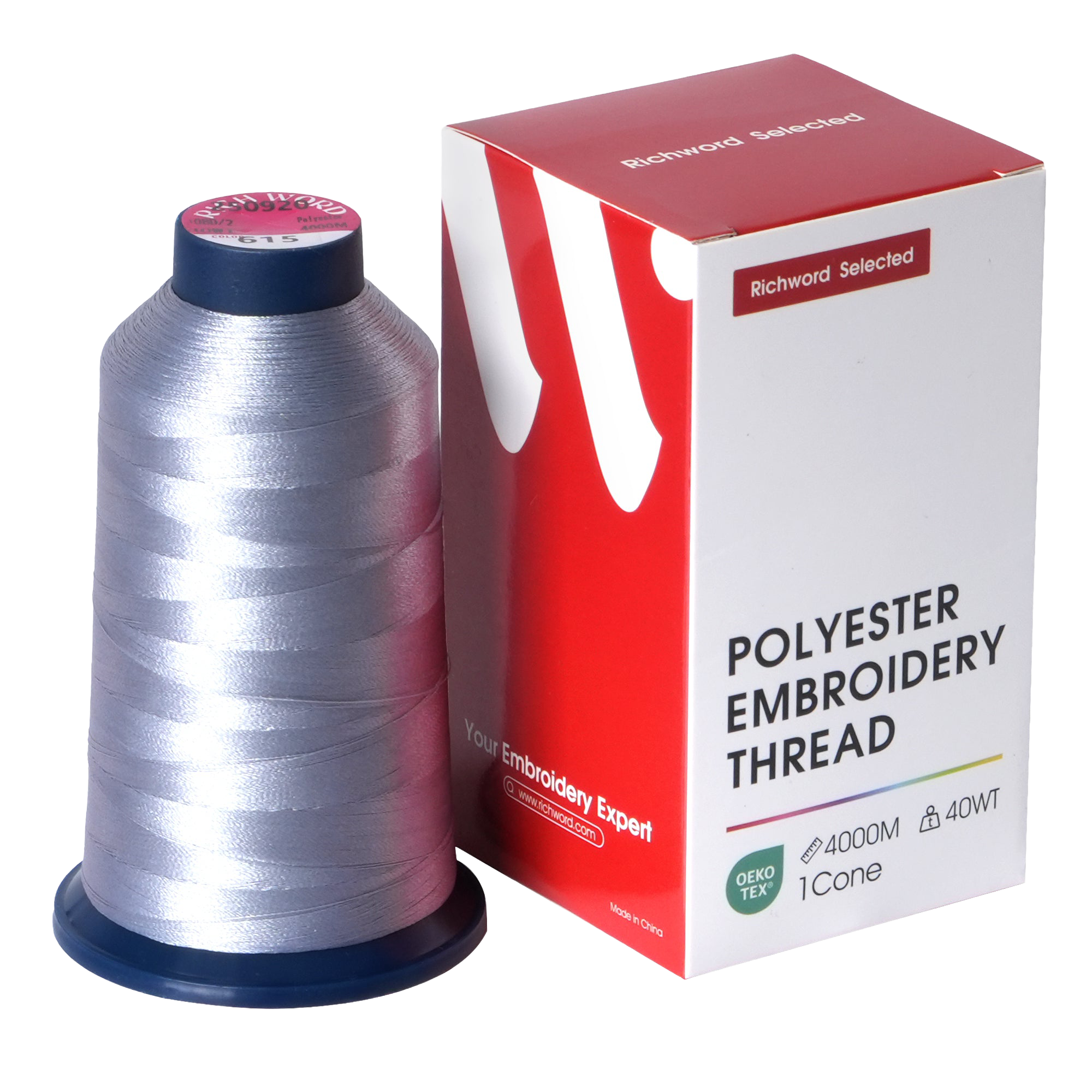 PooLin Polyester Embroidery Thread, 4000m 108D/2 40WT, Color 615 Classic