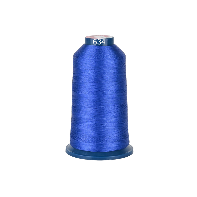 PooLin Polyester Embroidery Thread, 4000m 108D/2 40WT, Color 634 Blue
