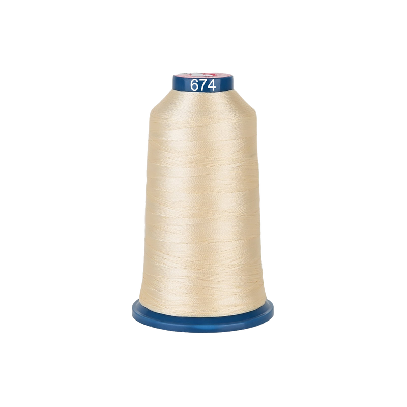 PooLin Polyester Embroidery Thread, 4000m 108D/2 40WT, Color 674 Yellow