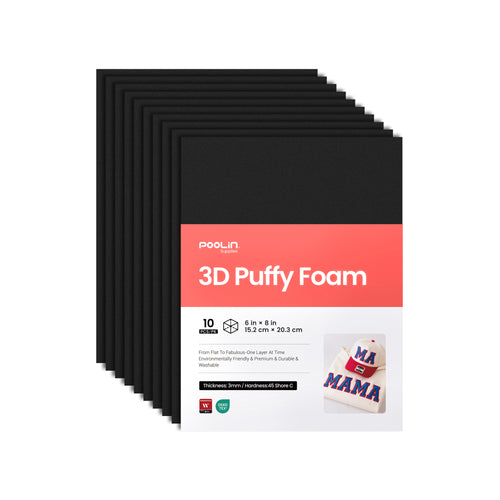 PooLin 3D Puff Embroidery Foam Sheets – Bold 3D for Everyday Embroidery