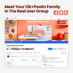 Poolin 15 Needle Commercial Embroidery Machine, 20" x 14" Large Embroidery Area,10" Touchscreen, InStitch OS5 System,270° Cap Embroidery, WiFi & USB, 11 Hoops for Hats, Shirts, Patches and Shoes