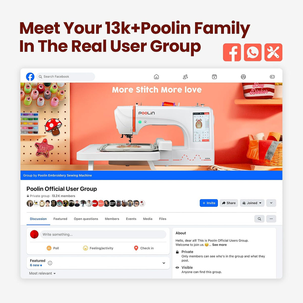 Poolin 15 Needle Commercial Embroidery Machine, 20" x 14" Large Embroidery Area,10" Touchscreen, InStitch OS5 System,270° Cap Embroidery, WiFi & USB, 11 Hoops for Hats, Shirts, Patches and Shoes