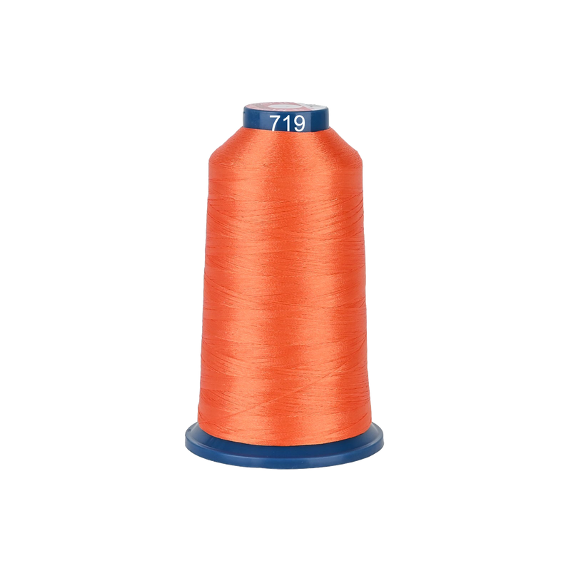 PooLin Polyester Embroidery Thread, 4000m 108D/2 40WT, Color 719 Red