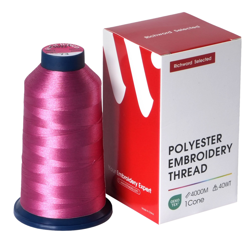 2026 Richword Selected 4000m 108D/2 40wt Polyester Thread-73-Pink