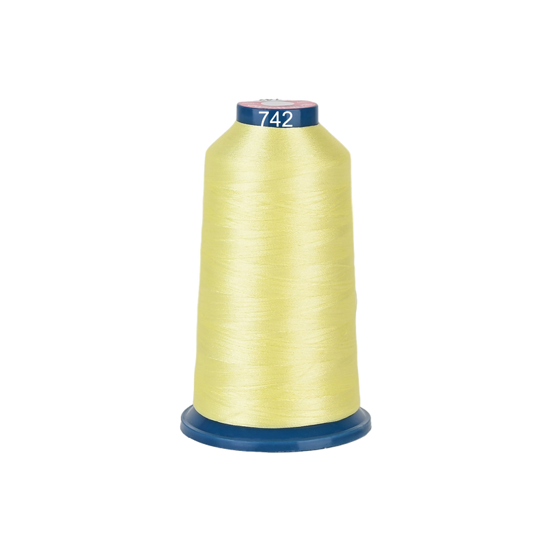 PooLin Polyester Embroidery Thread, 4000m 108D/2 40WT, Color 742 Yellow