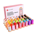 PooLin Embroidery Thread Set 40 Colors 800m 108D/2 40WT Polyester Thread