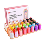 PooLin Embroidery Thread Set 40 Colors 800m 108D/2 40WT Polyester Thread