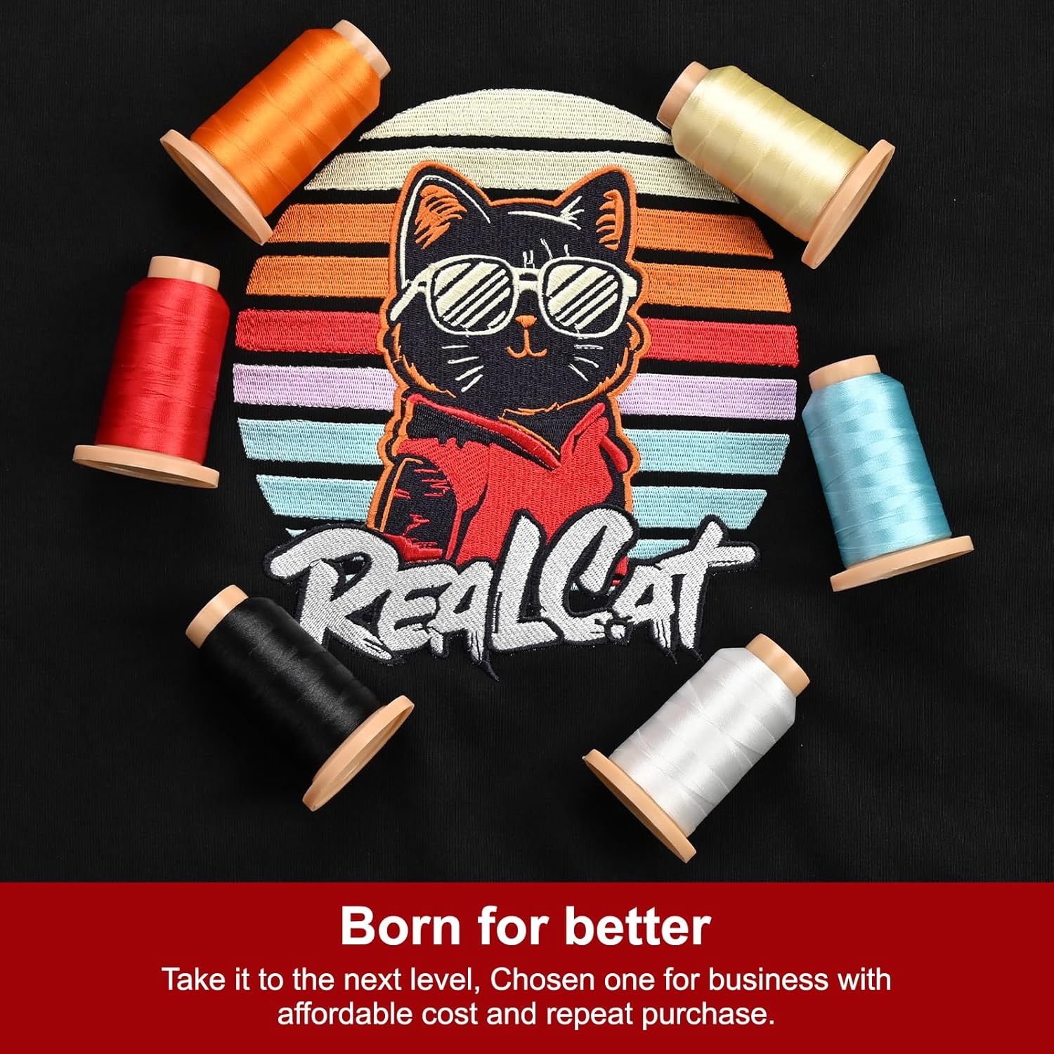 800m*20 colors  Richword 108D/2 40wt Polyester Embroidery Thread / Sewing Thread for household single needle embroidery machine