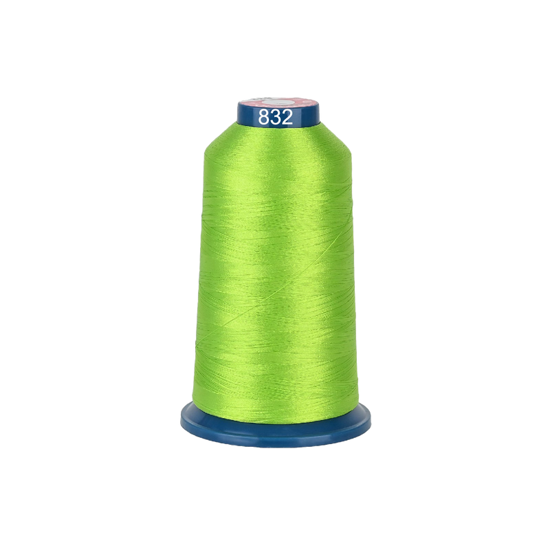 PooLin Polyester Embroidery Thread, 4000m 108D/2 40WT, Color 832 Green