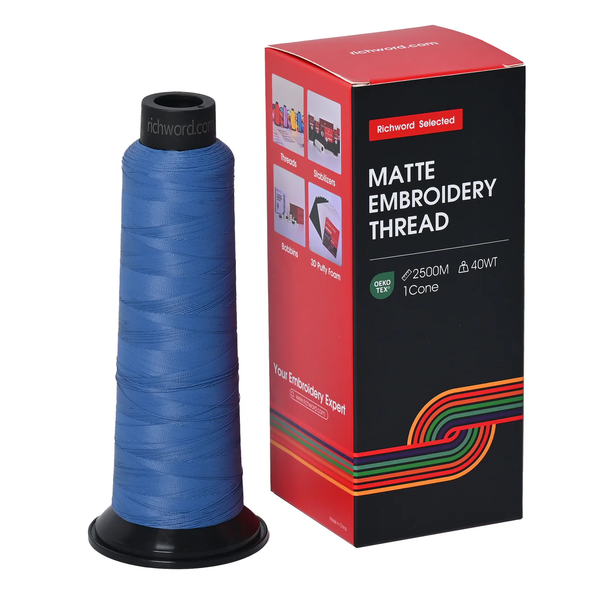 PooLin Matte Embroidery Thread Set 20 Colors 2500m 120D/2 40WT Embroidery Thread
